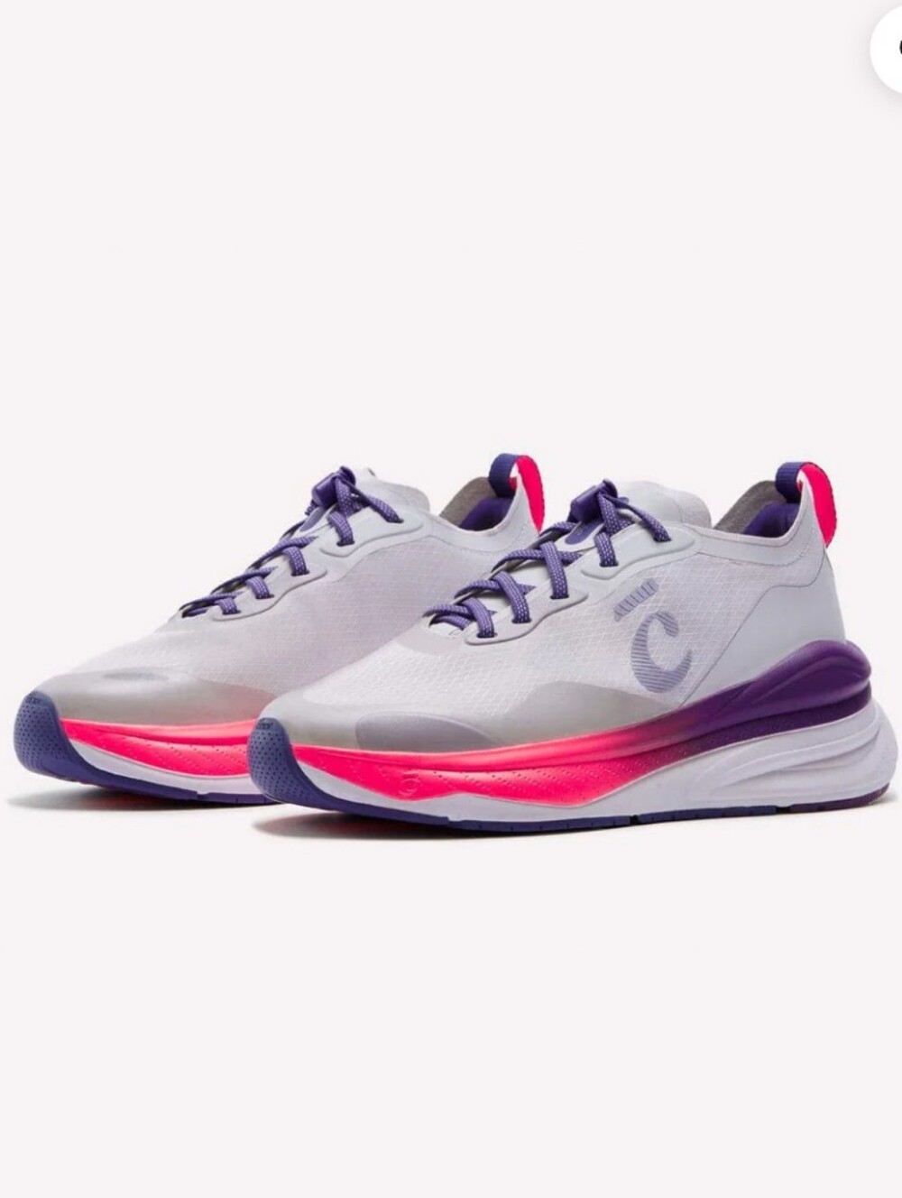 Clove Women's Alto Sneakers Shoes Light Grey / Purple / Fuchsia Size 7